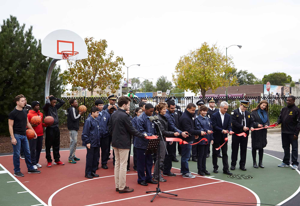 Basketball Court Ribbon Cutting at Chicago’s 10th District Police Station