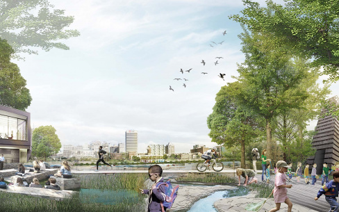 Memphis Riverfront Concept Mud Island, designed by Studio Gang