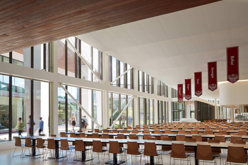 University of Chicago Campus North Residential Commons Dining Area, designed by Studio Gang.